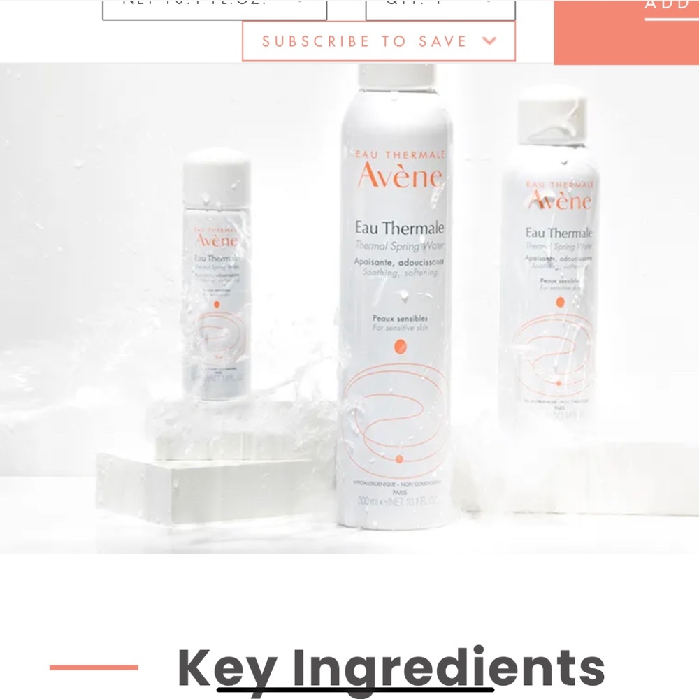 Eau Thermale Avene Thermal Spring Water Spray 10.1 fl ounces, skincare NEW Ulta